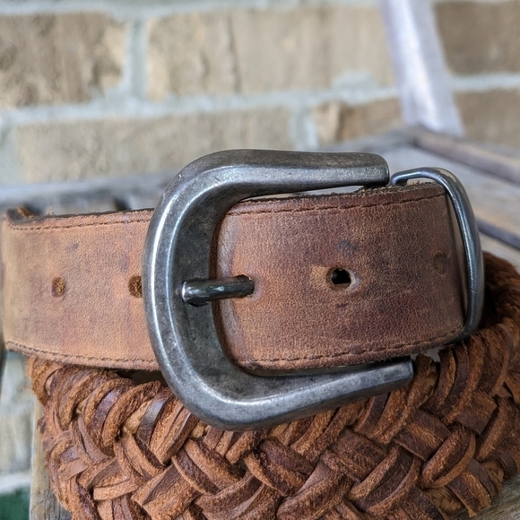 Another Line Inc French Fishtail Braided Leather Belt Size 28 - Picture 2 of 7